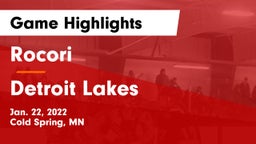 Rocori  vs Detroit Lakes  Game Highlights - Jan. 22, 2022