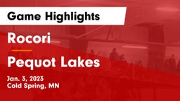 Rocori  vs Pequot Lakes  Game Highlights - Jan. 3, 2023