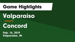 Valparaiso  vs Concord  Game Highlights - Feb. 16, 2019