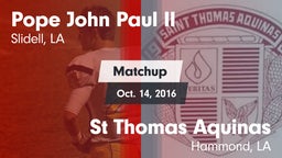 Matchup: Pope John Paul II vs. St Thomas Aquinas 2016