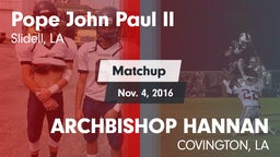 Matchup: Pope John Paul II vs. ARCHBISHOP HANNAN  2016