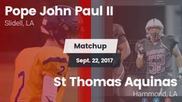 Matchup: Pope John Paul II vs. St Thomas Aquinas 2017