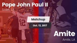 Matchup: Pope John Paul II vs. Amite  2017