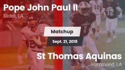 Matchup: Pope John Paul II vs. St Thomas Aquinas 2018