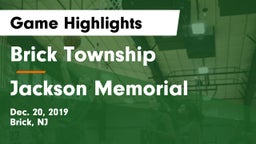 Brick Township  vs Jackson Memorial  Game Highlights - Dec. 20, 2019