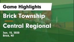 Brick Township  vs Central Regional  Game Highlights - Jan. 15, 2020