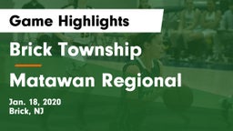 Brick Township  vs Matawan Regional  Game Highlights - Jan. 18, 2020