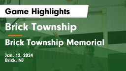 Brick Township  vs Brick Township Memorial  Game Highlights - Jan. 12, 2024