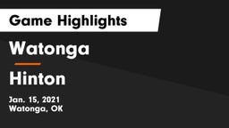 Watonga  vs Hinton  Game Highlights - Jan. 15, 2021