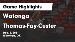 Watonga  vs Thomas-Fay-Custer  Game Highlights - Dec. 3, 2021