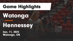 Watonga  vs Hennessey  Game Highlights - Jan. 11, 2022