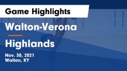 Walton-Verona  vs Highlands  Game Highlights - Nov. 30, 2021