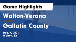 Walton-Verona  vs Gallatin County  Game Highlights - Dec. 7, 2021