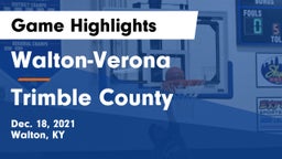 Walton-Verona  vs Trimble County  Game Highlights - Dec. 18, 2021