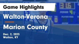 Walton-Verona  vs Marion County  Game Highlights - Dec. 2, 2023