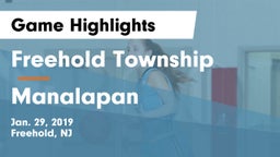 Freehold Township  vs Manalapan  Game Highlights - Jan. 29, 2019