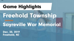 Freehold Township  vs Sayreville War Memorial Game Highlights - Dec. 30, 2019