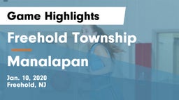 Freehold Township  vs Manalapan  Game Highlights - Jan. 10, 2020