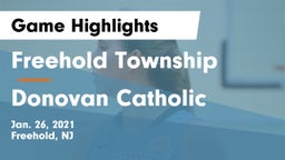 Freehold Township  vs Donovan Catholic  Game Highlights - Jan. 26, 2021