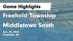 Freehold Township  vs Middletown South  Game Highlights - Jan. 22, 2024