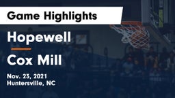 Hopewell  vs Cox Mill Game Highlights - Nov. 23, 2021