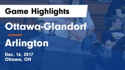 Ottawa-Glandorf  vs Arlington  Game Highlights - Dec. 16, 2017