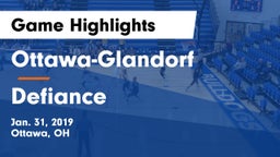 Ottawa-Glandorf  vs Defiance  Game Highlights - Jan. 31, 2019