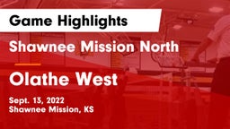 Shawnee Mission North  vs Olathe West   Game Highlights - Sept. 13, 2022