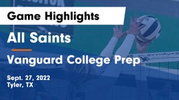All Saints  vs Vanguard College Prep Game Highlights - Sept. 27, 2022