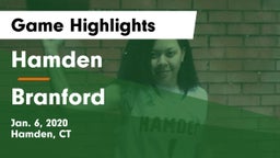 Hamden  vs Branford  Game Highlights - Jan. 6, 2020