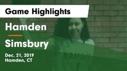 Hamden  vs Simsbury  Game Highlights - Dec. 21, 2019