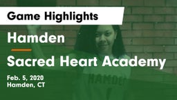 Hamden  vs Sacred Heart Academy Game Highlights - Feb. 5, 2020