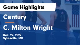 Century  vs C. Milton Wright  Game Highlights - Dec. 22, 2022