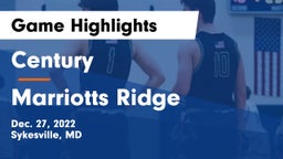 Century  vs Marriotts Ridge  Game Highlights - Dec. 27, 2022