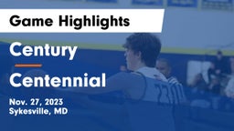 Century  vs Centennial  Game Highlights - Nov. 27, 2023