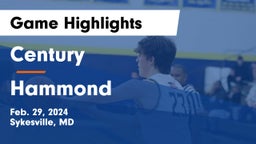 Century  vs Hammond Game Highlights - Feb. 29, 2024
