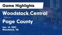 Woodstock Central  vs Page County  Game Highlights - Jan. 14, 2022