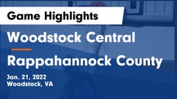 Woodstock Central  vs Rappahannock County  Game Highlights - Jan. 21, 2022
