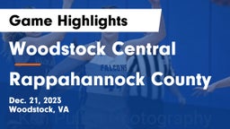 Woodstock Central  vs Rappahannock County  Game Highlights - Dec. 21, 2023