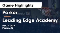 Parker  vs Leading Edge Academy Game Highlights - Dec. 5, 2019