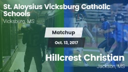 Matchup: St Aloysius vs. Hillcrest Christian  2017