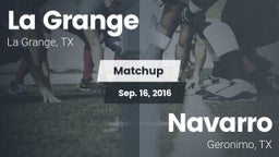 Matchup: La Grange High vs. Navarro  2016