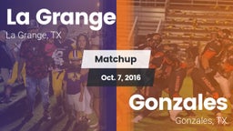 Matchup: La Grange High vs. Gonzales  2016