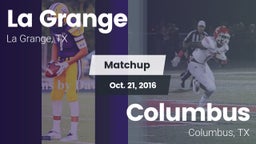 Matchup: La Grange High vs. Columbus  2016