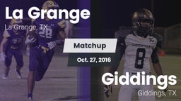 Matchup: La Grange High vs. Giddings  2016