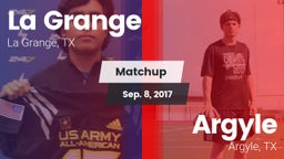 Matchup: LGHS vs. Argyle  2017
