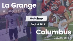 Matchup: LGHS vs. Columbus  2019