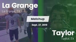 Matchup: LGHS vs. Taylor  2019