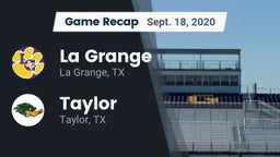 Recap: La Grange  vs. Taylor  2020