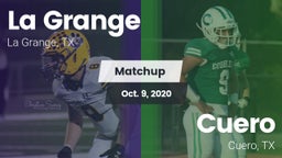 Matchup: LGHS vs. Cuero  2020